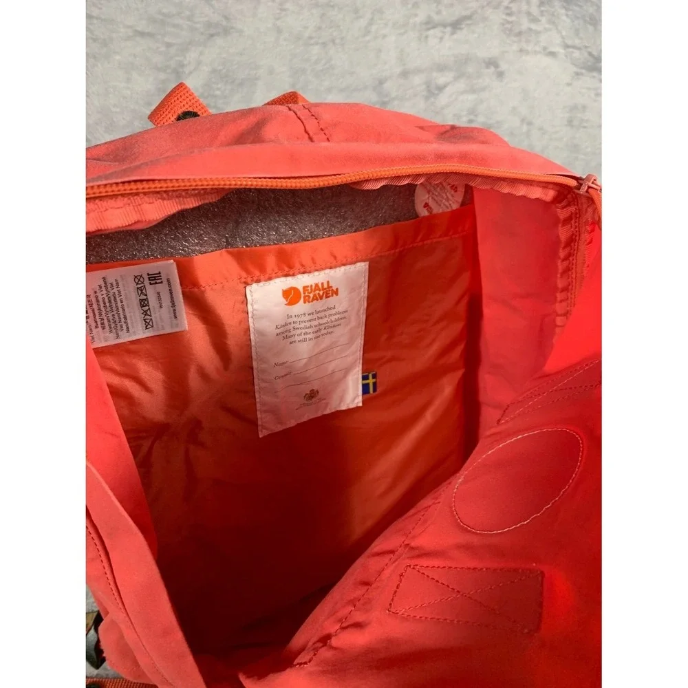 Fjällräven Kånken Classic Womens M Pink Backpack Internal Name/address Label